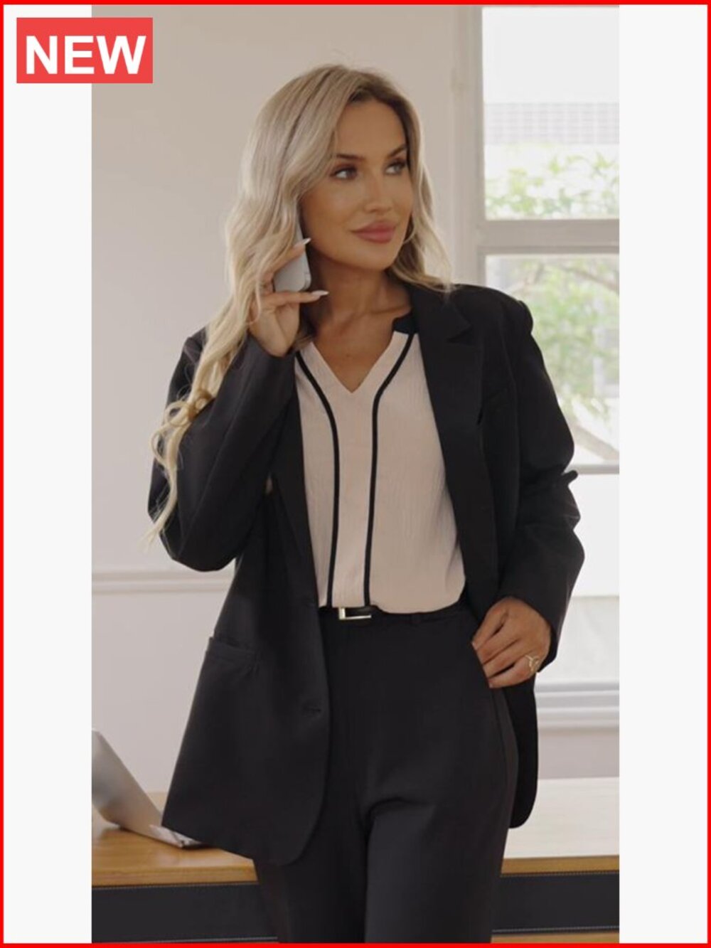 Business Casual Blazer Long Sleeve Button Down Lapel Collared Lightweight Suit - Picture 7 of 7